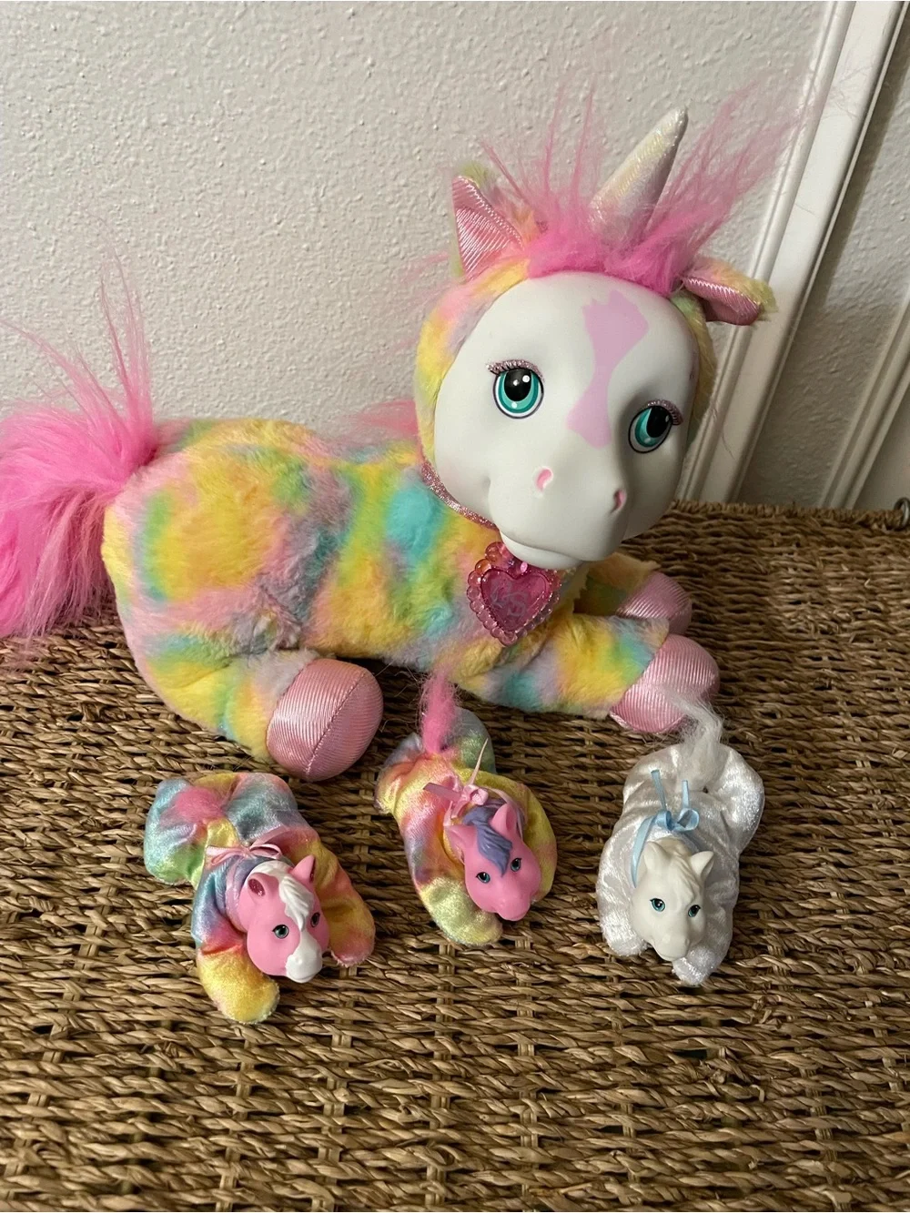 Just Play Unicorn Surprise Unicorn Rainbow Colors with 3 Babies